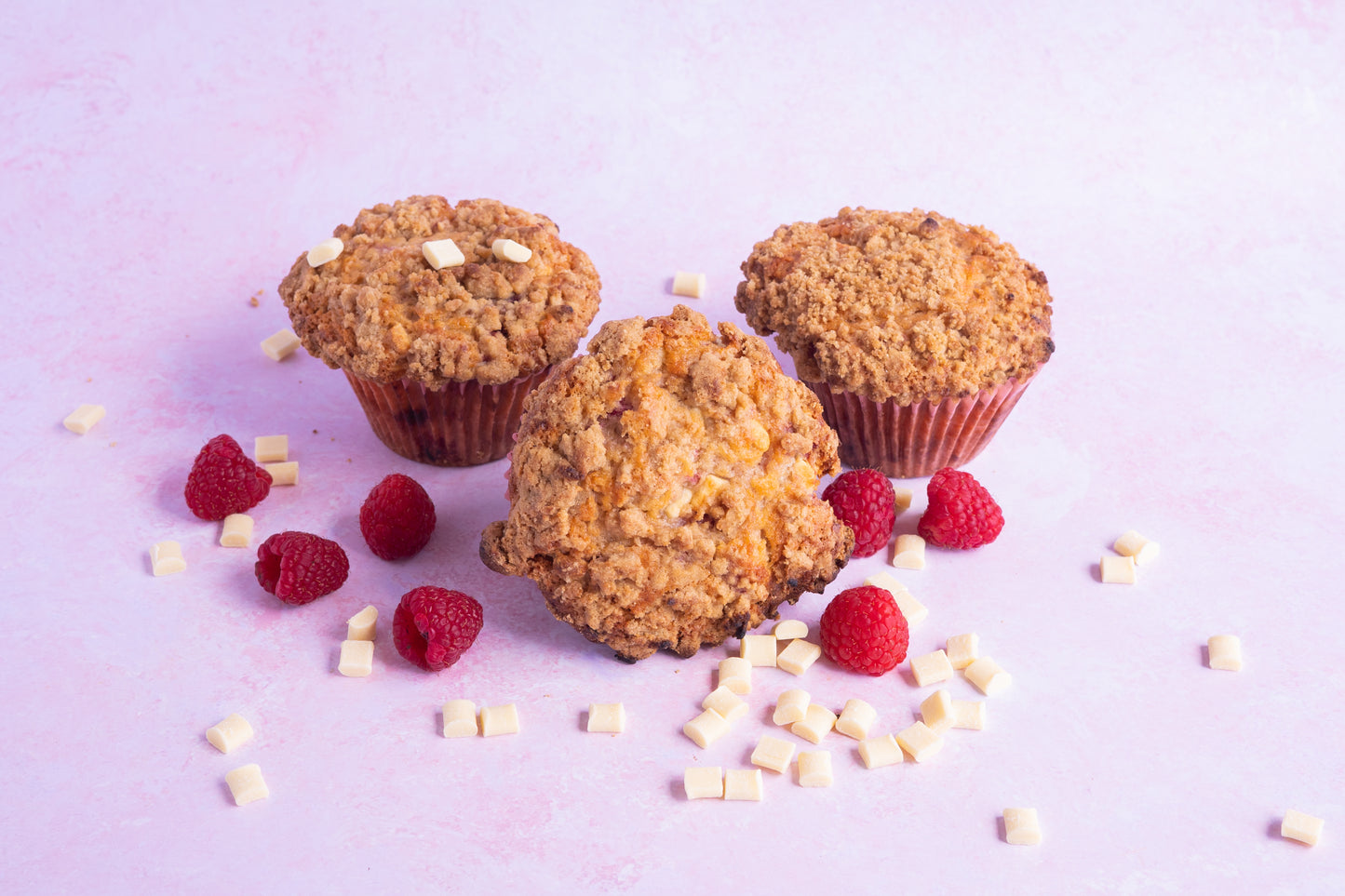 Raspberry White Chocolate Muffins 🧁✨