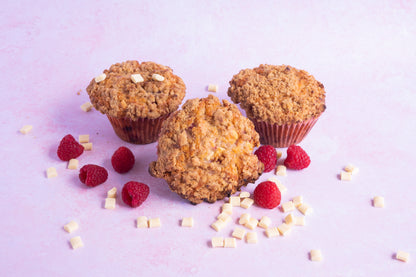 Raspberry White Chocolate Muffins 🧁✨