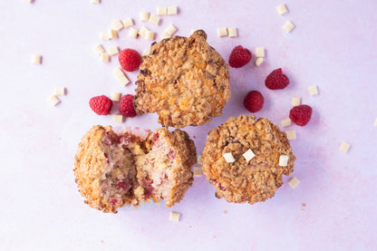 Raspberry White Chocolate Muffins 🧁✨